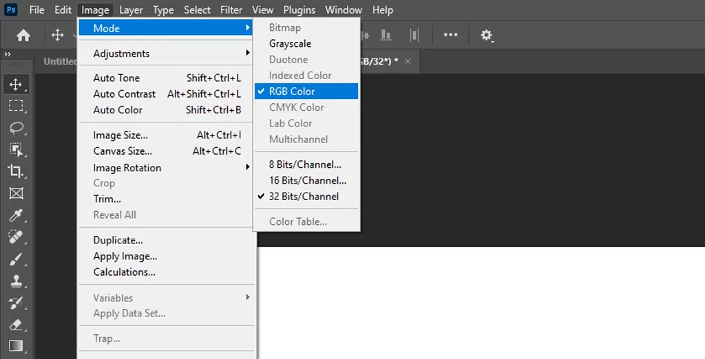 تنظیم حالت های رنگی RGB و CMYK در فتوشاپ 2