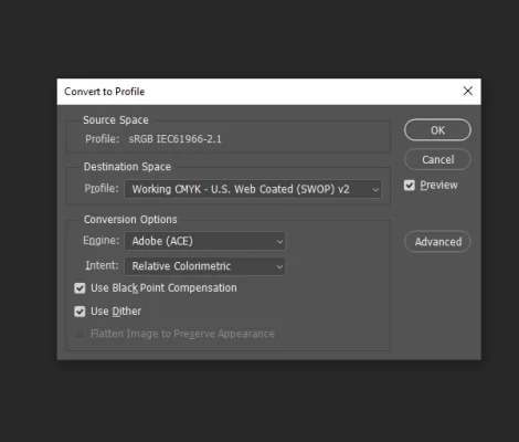 تنظیم حالت های رنگی RGB و CMYK در فتوشاپ 4