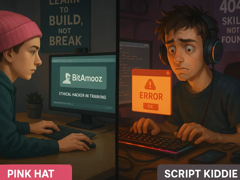 فرق بین هکر کلاه صورتی و بچه اسکریپتی‌ها؛ دانش یا تقلید؟