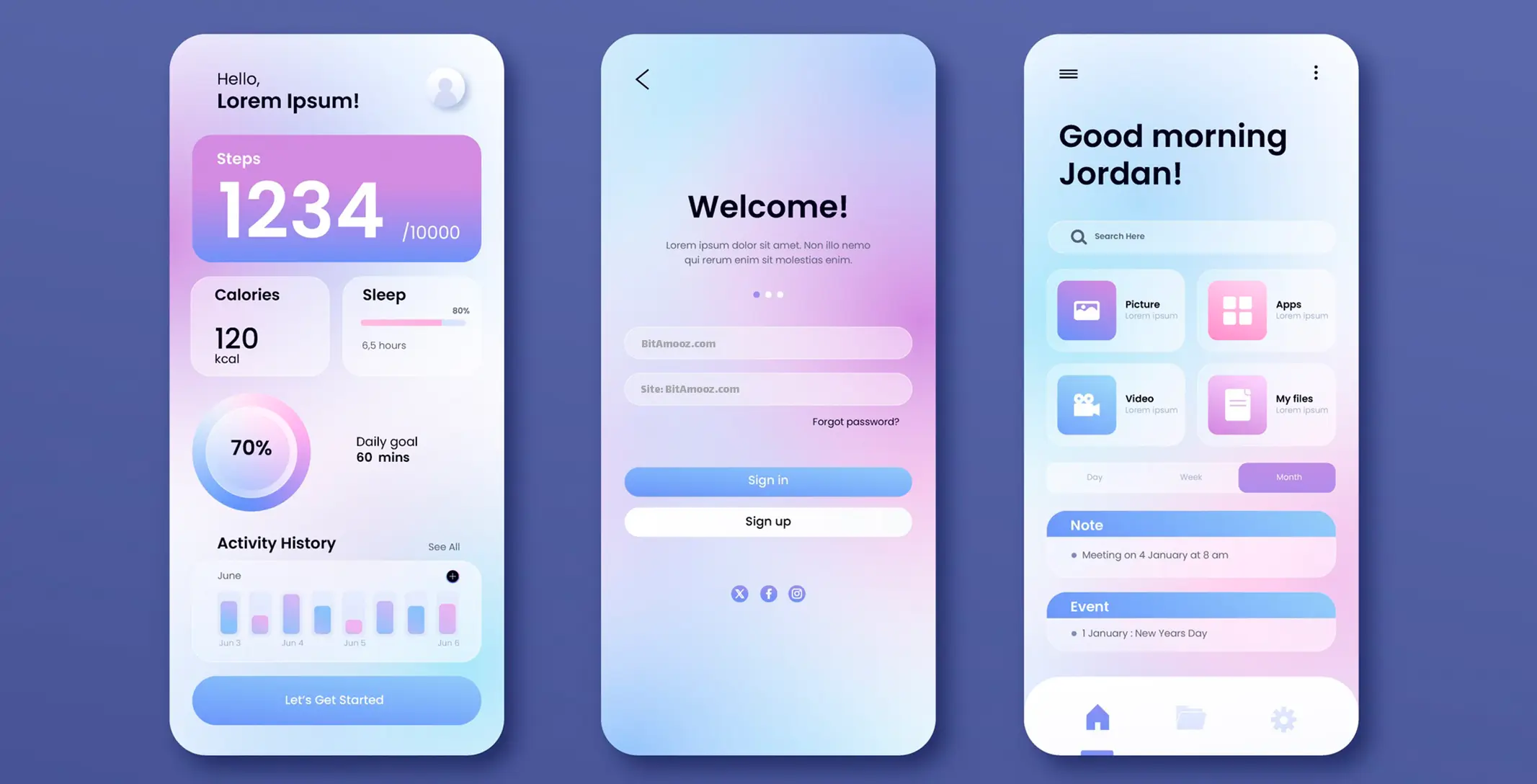 رابط کاربری موبایل