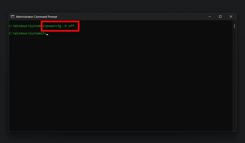دستور غیرفعال سازی هایبرنیت در ویندوز