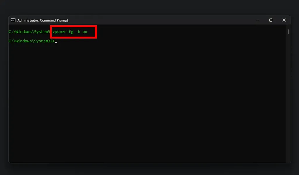 دستور فعال سازی هایبرنیت در ویندوز