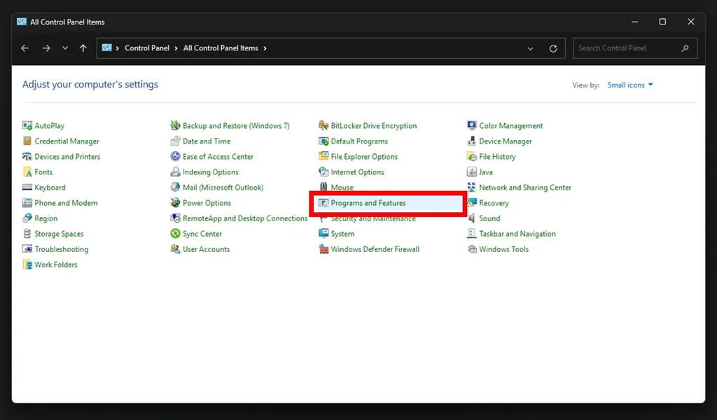 ورود به بخش مدیریت برنامه ها در ویندوز 10 و قبلش