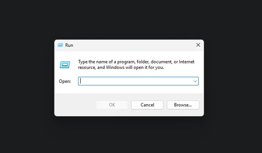 اجرای run ویندوز