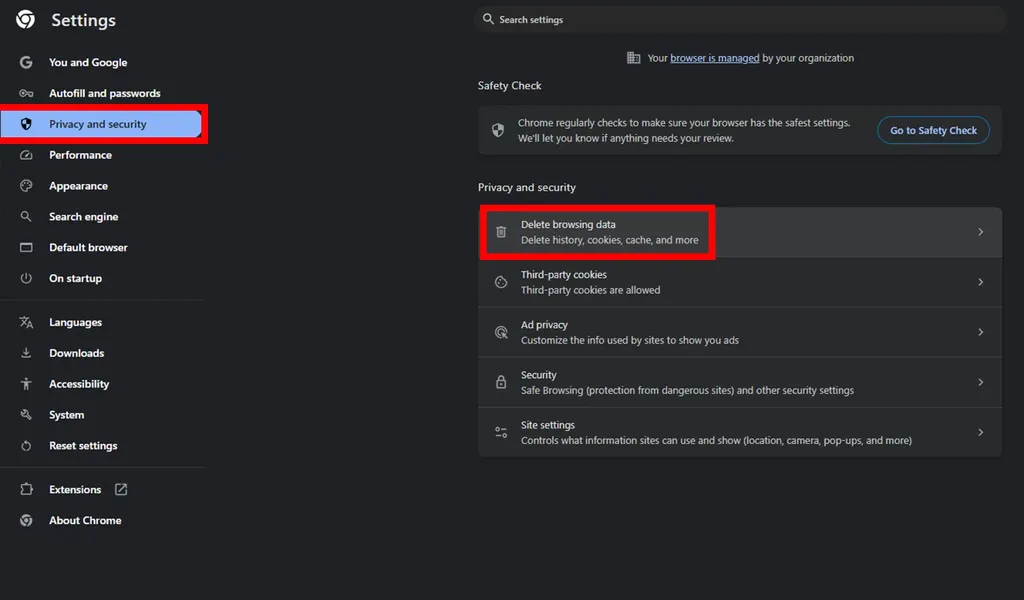 پاک کردن کش در مرورگر کروم