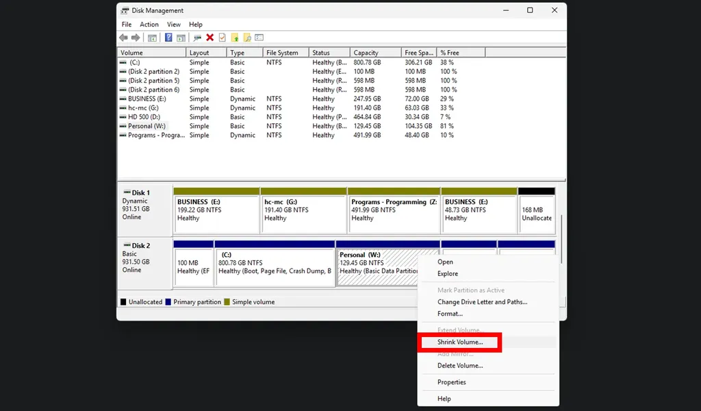 انتخاب درایوی که فضای خالی داره