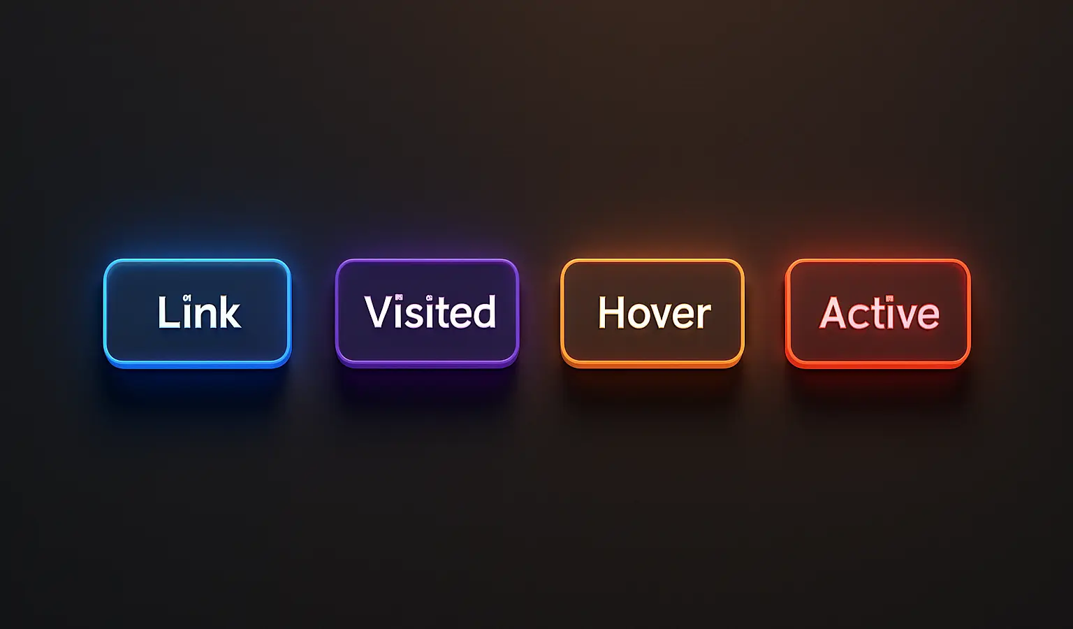 تعیین رنگ لینک ها در HTML با CSS