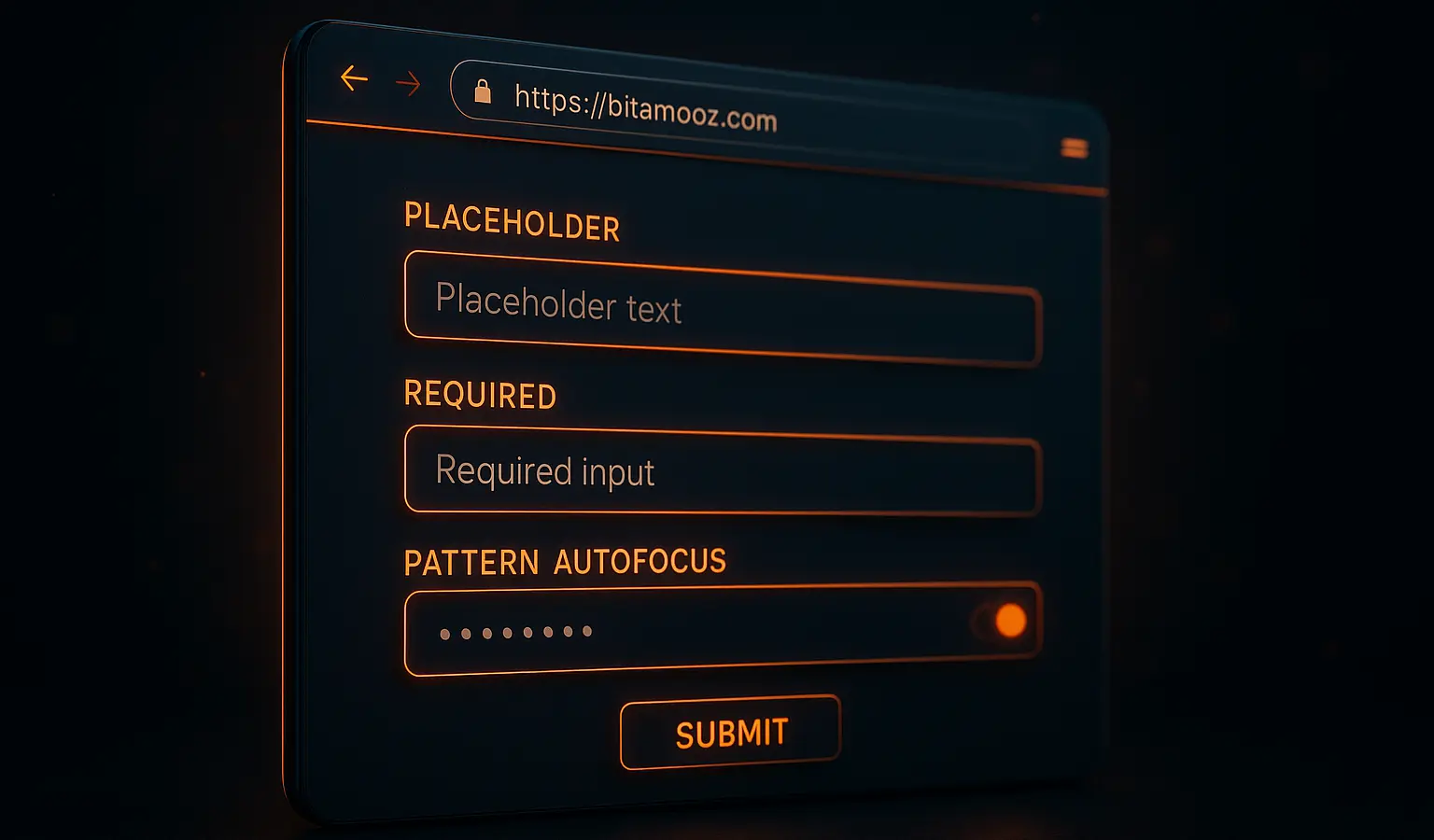 دسته بندی اتریبیوت های فرم HTML