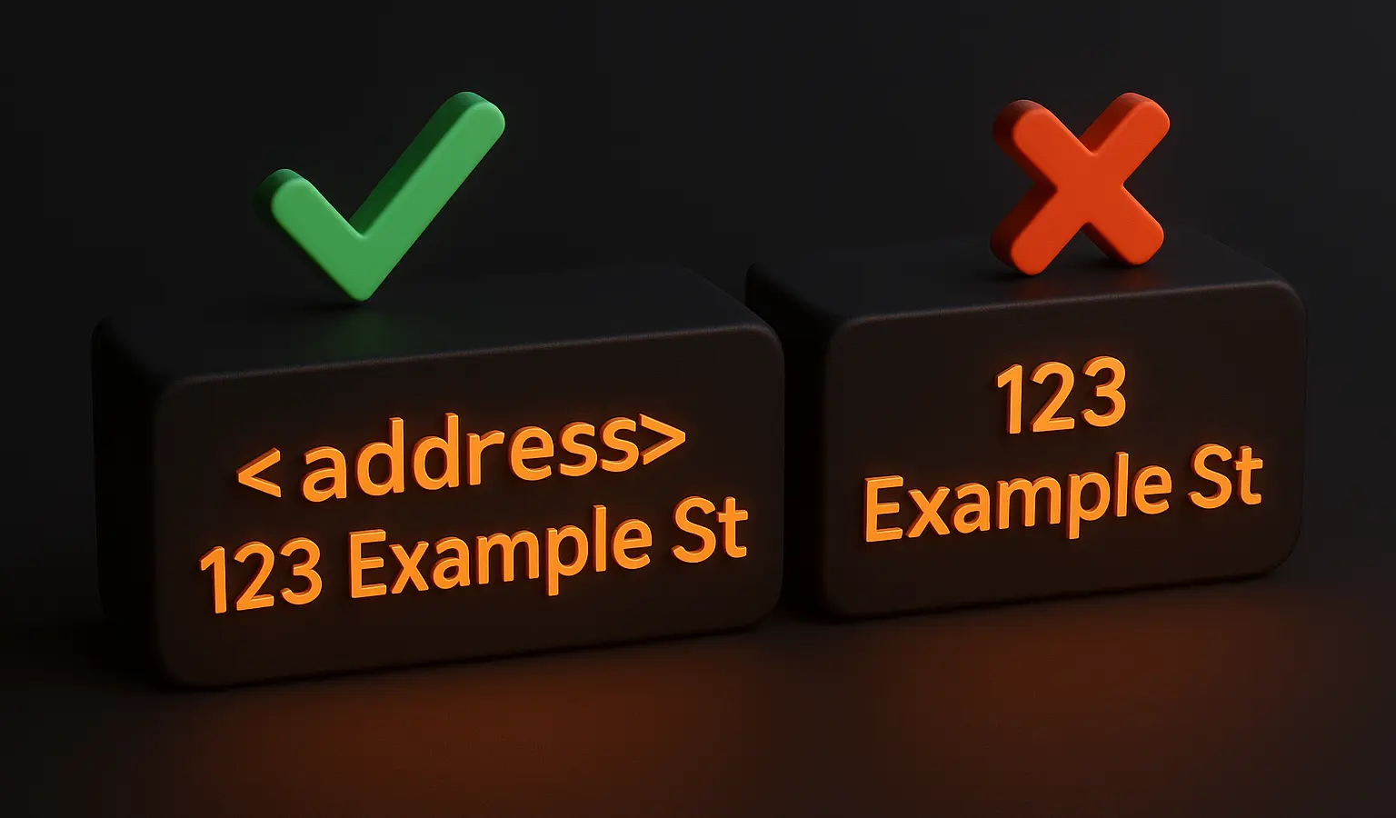 تفاوت تگ address با سایر تگ های HTML