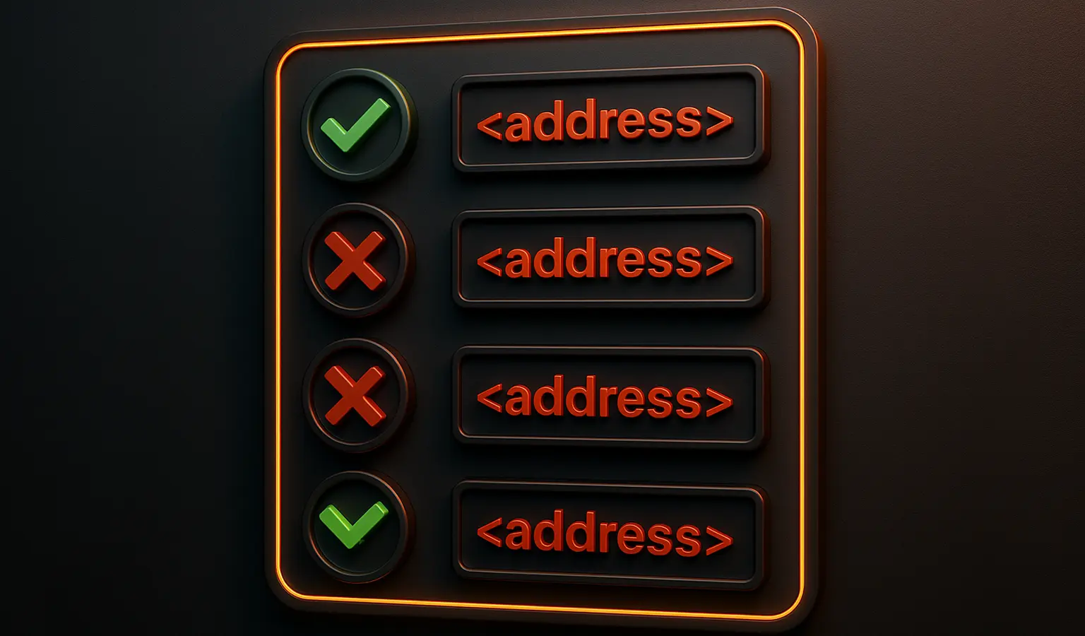 مثال های کاربردی از تگ address در HTML5