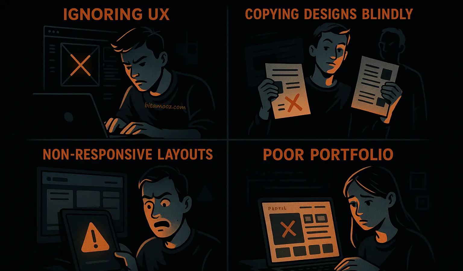 اشتباهات رایج در طراحی رابط کاربری