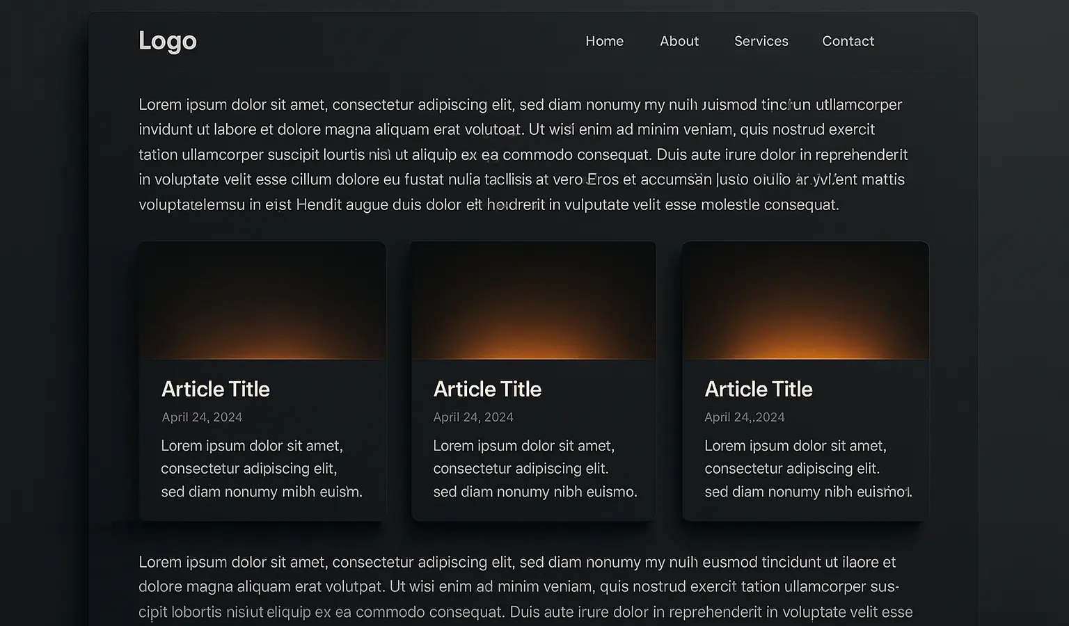 پروژه عملی با تگ article در HTML
