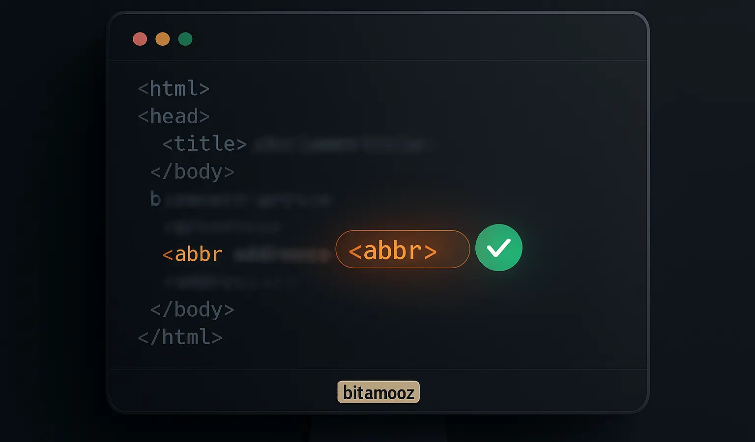 صفحه ای که تگ abbr رو جایگزین acronym کرده
