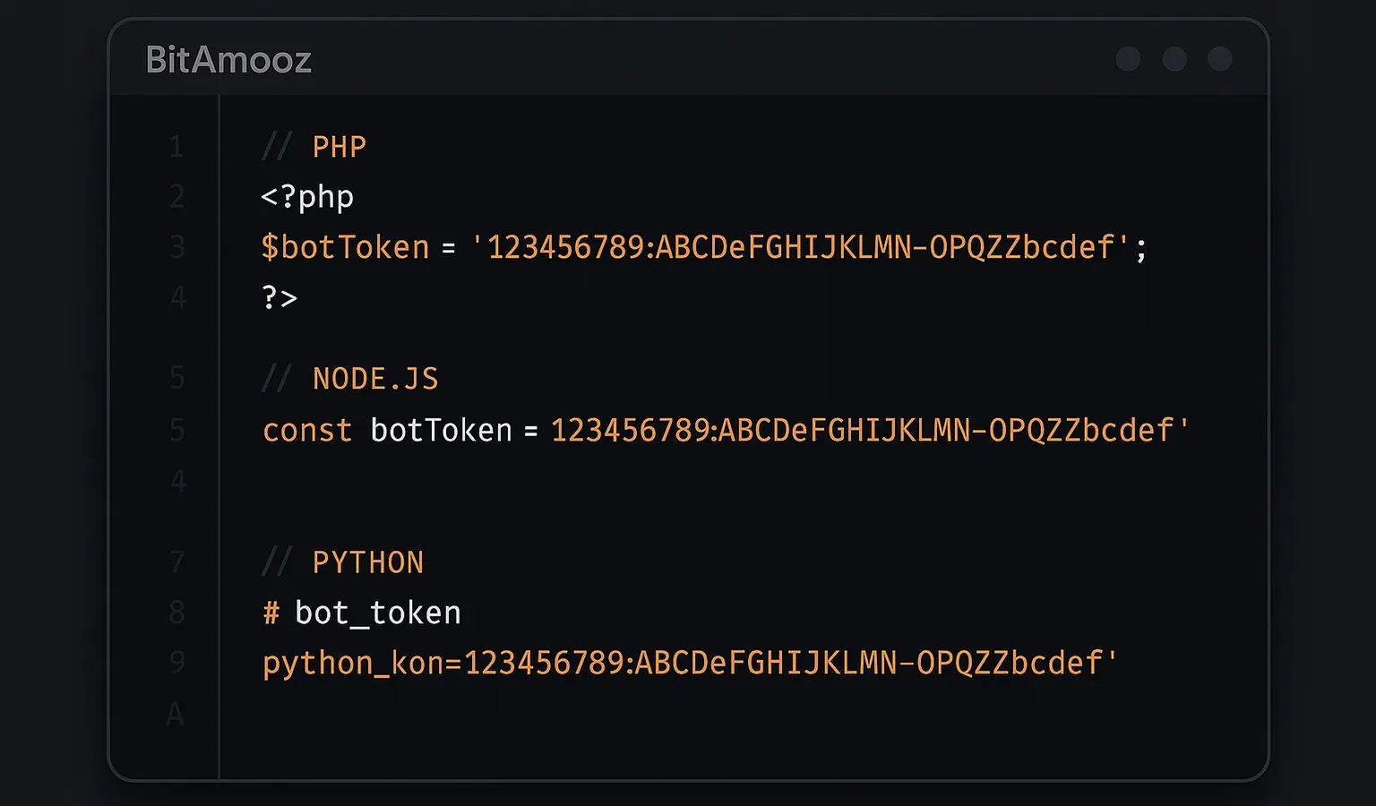 نحوه استفاده از توکن در کدنویسی