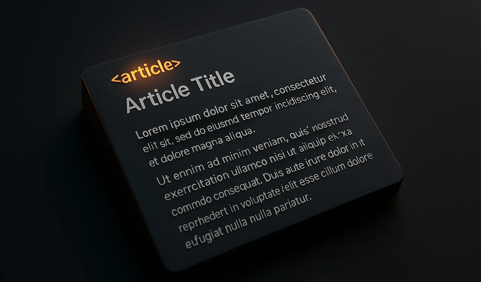 تگ article چیست؟