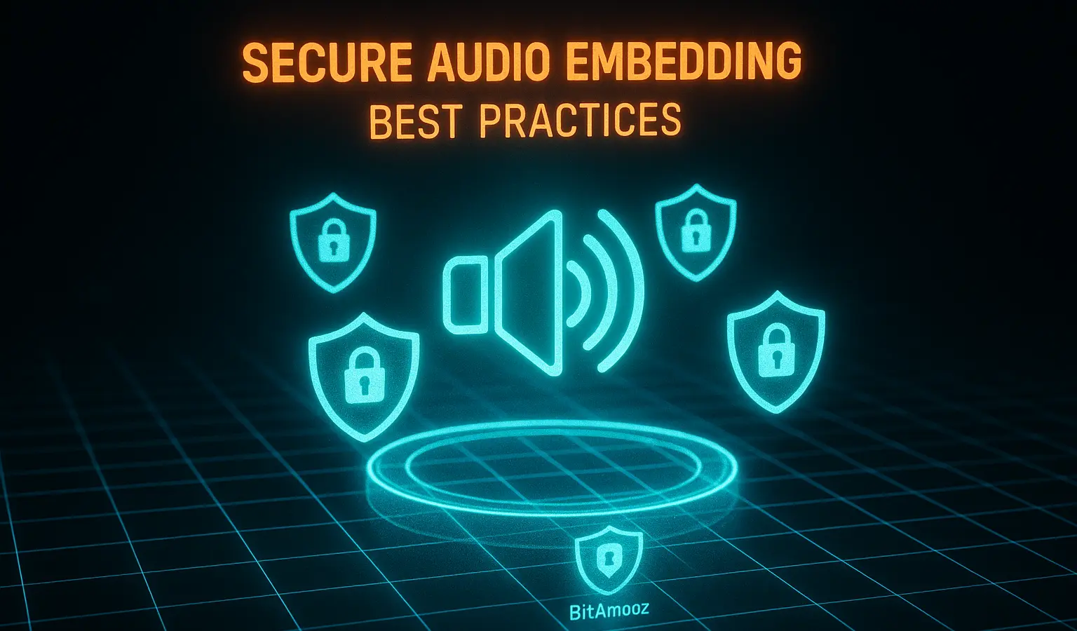 تصویر بهترین روش‌ها و اصول امنیتی در استفاده از تگ audio در HTML