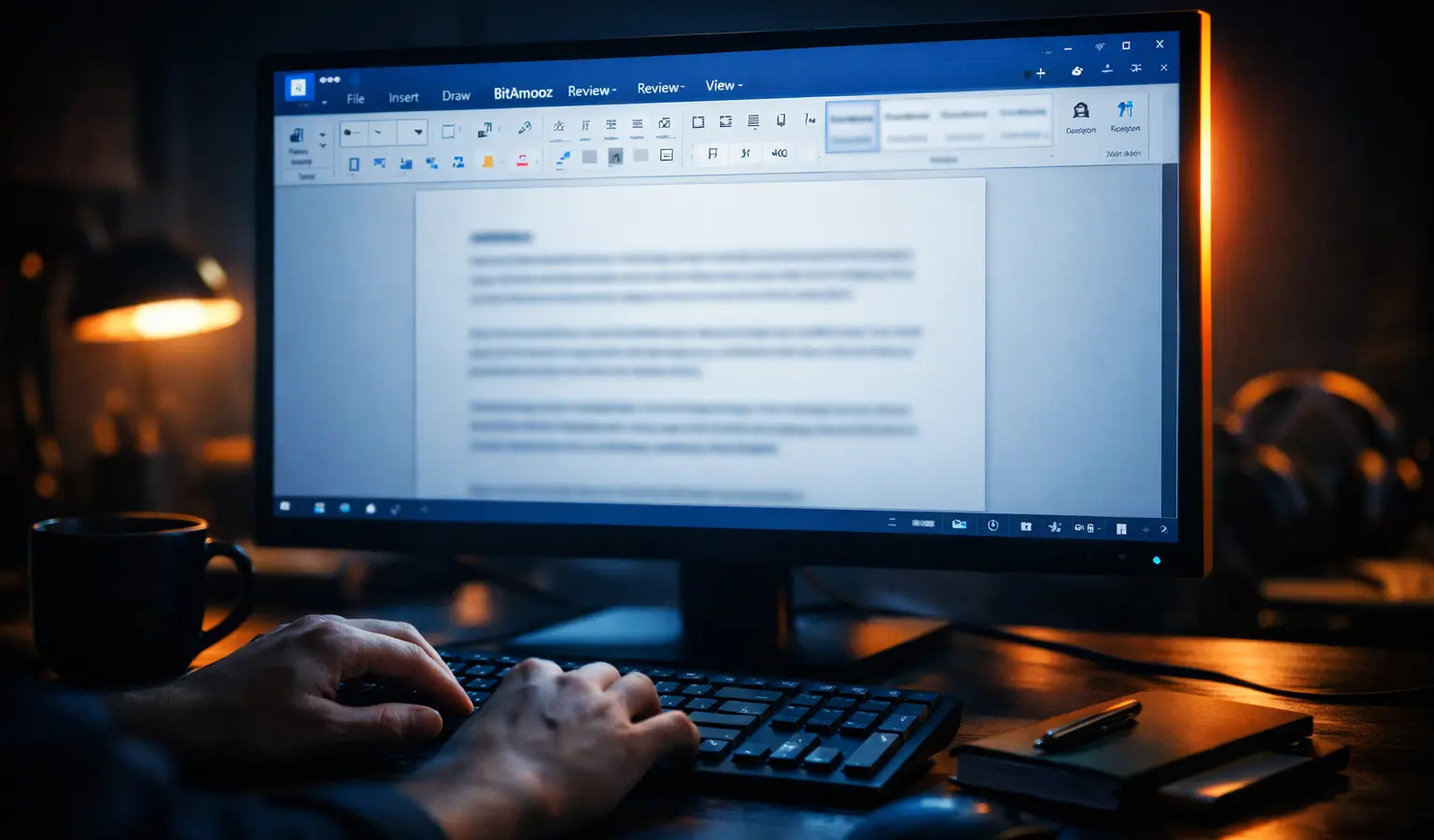 محیط نرم‌افزار ورد و کاربرد آن برای تایپ و پردازش متن در پروژه‌های واقعی