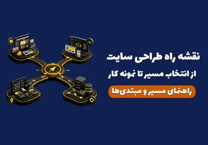 کاور مقاله نقشه راه طراحی سایت + راهنما مسیر