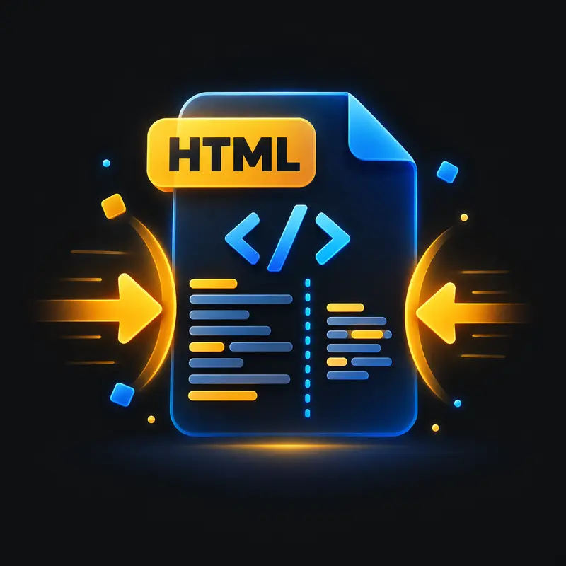 تصویر ابزار فشرده‌سازی HTML آنلاین بیت‌آموز